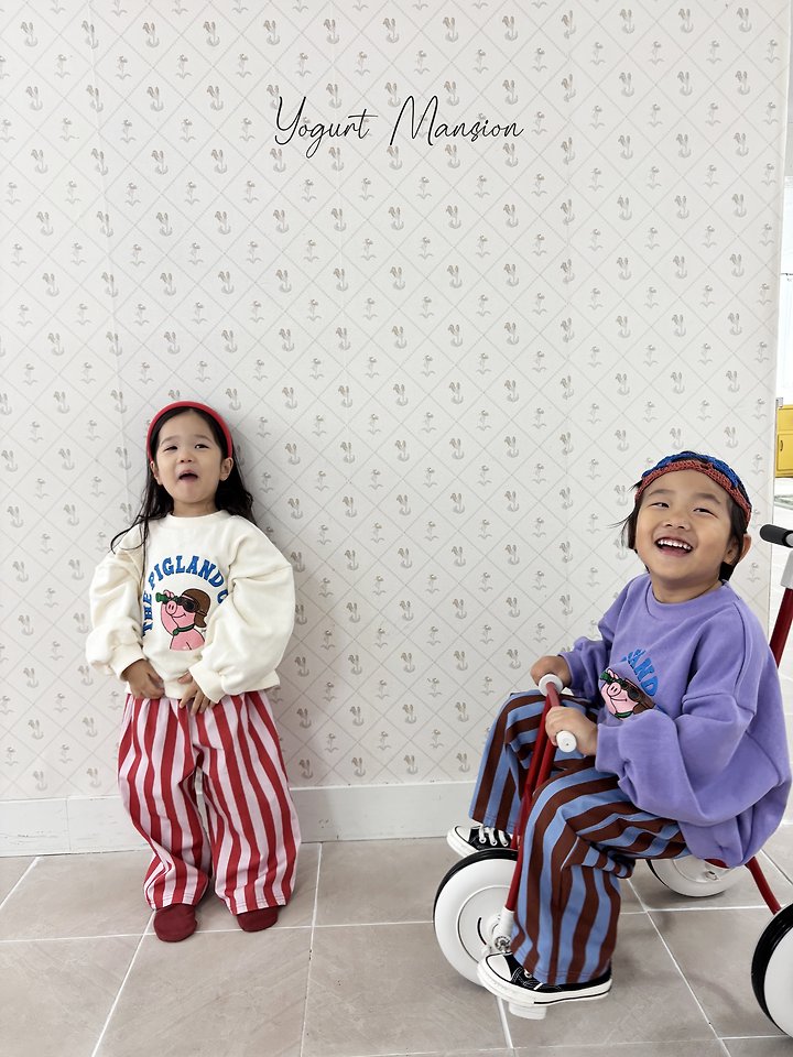 Yogurt Mansion - Korean Children Fashion - #kidsshorts - Pig Club Tee - 9