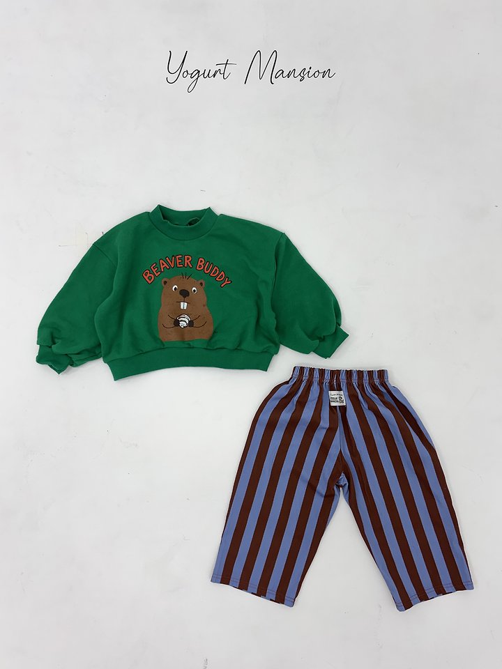 Yogurt Mansion - Korean Children Fashion - #kidsshorts - Beaver Sweatshirt - 8