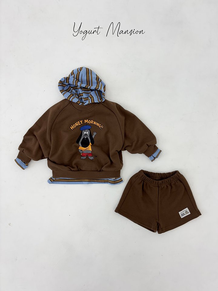 Yogurt Mansion - Korean Children Fashion - #kidsshorts - Good Morning Sweatshirt - 6