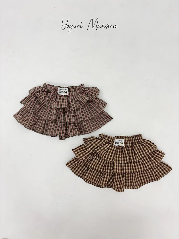 Yogurt Mansion - Korean Children Fashion - #minifashionista - Check Check Skirt Pants