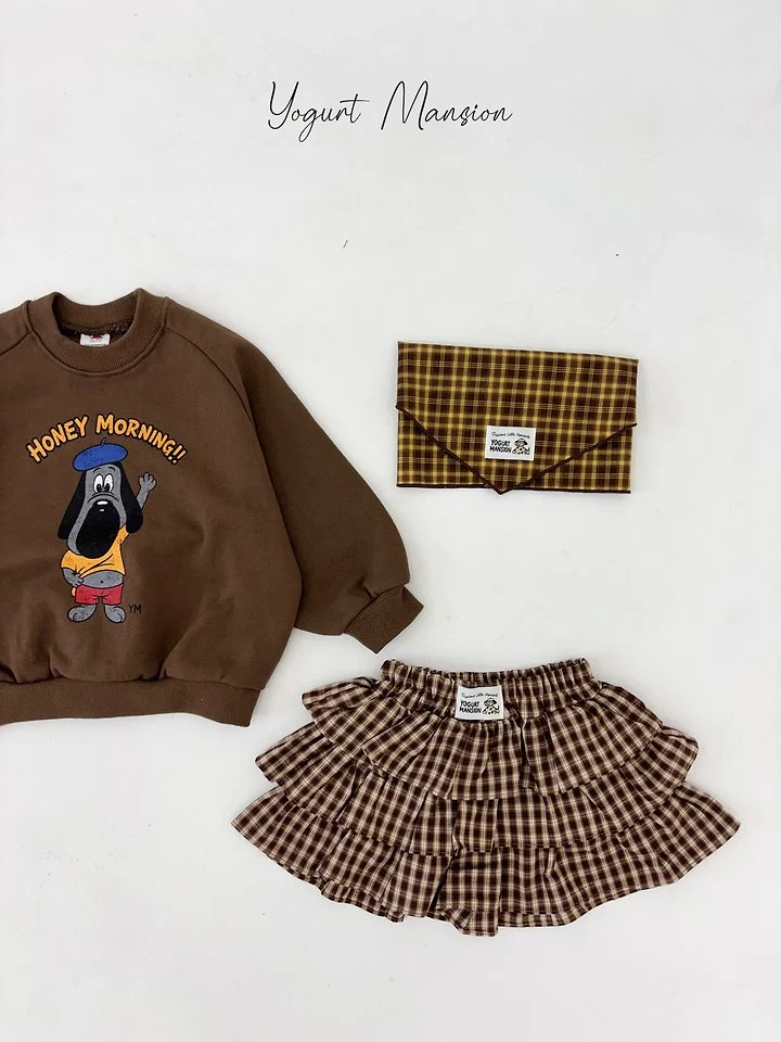 Yogurt Mansion - Korean Children Fashion - #todddlerfashion - Check Check Skirt Pants - 3