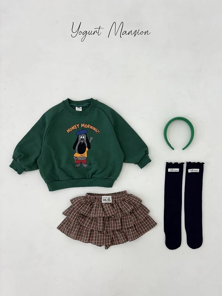 Yogurt Mansion - Korean Children Fashion - #todddlerfashion - Check Check Skirt Pants - 4
