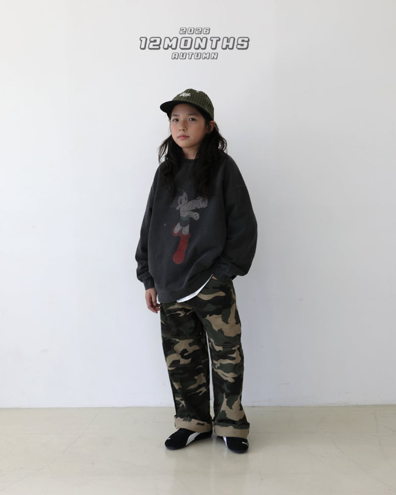 12 Month - Korean Children Fashion - #childofig - Punch Pigment Sweatshirt - 12