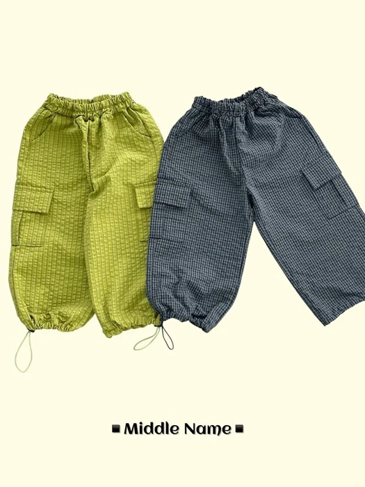 Cargo Embo Check Pants