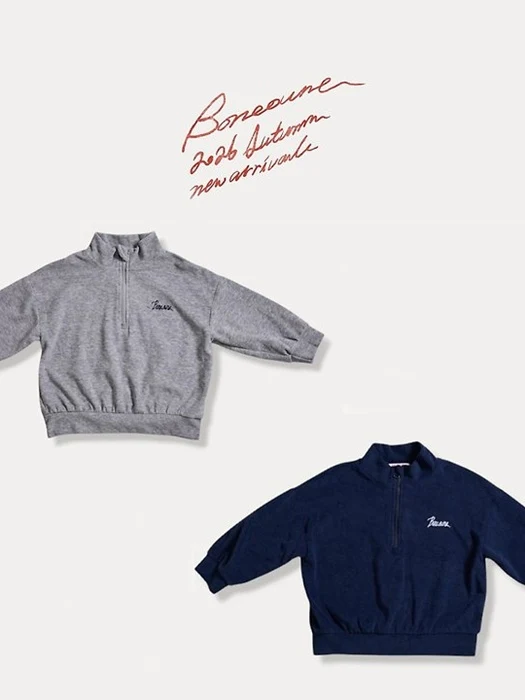 Terry Half Zip-up Top Terry Half Zip-up Top