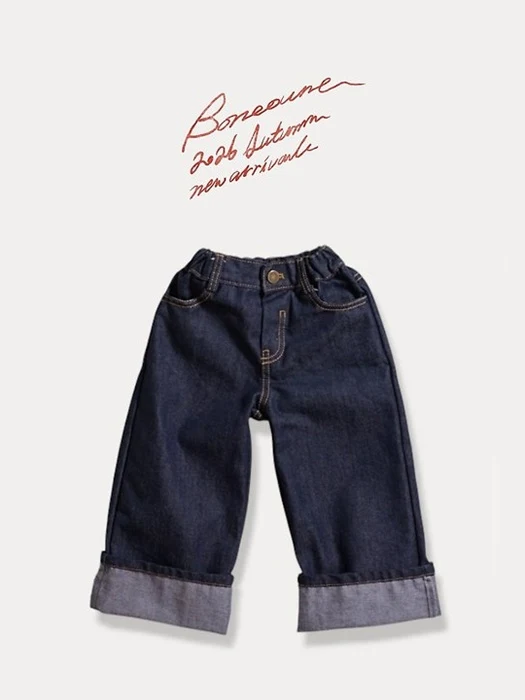 Wide Roll-up Non Faded Pants Wide Roll-up Non Faded Pants