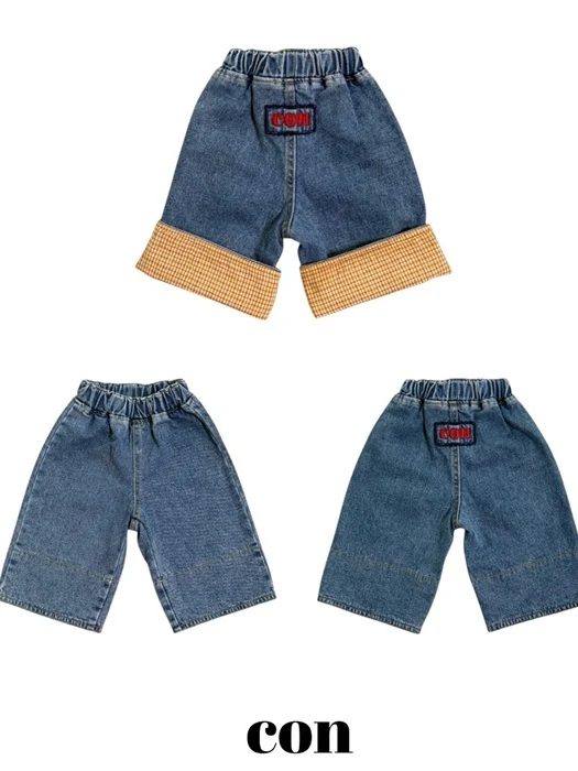 Wash Roll-up Denim Pants Wash Roll-up Denim Pants