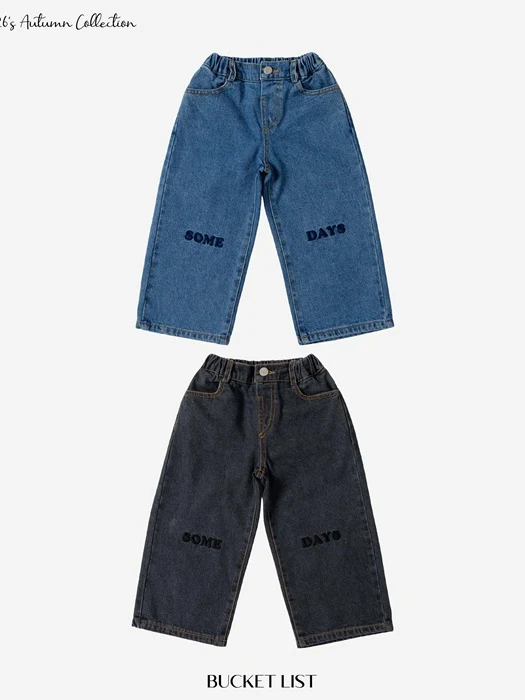 Someday Embroidery Denim Pants