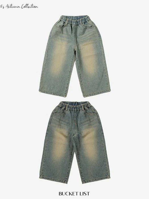 Cat Brushed Denim Pants