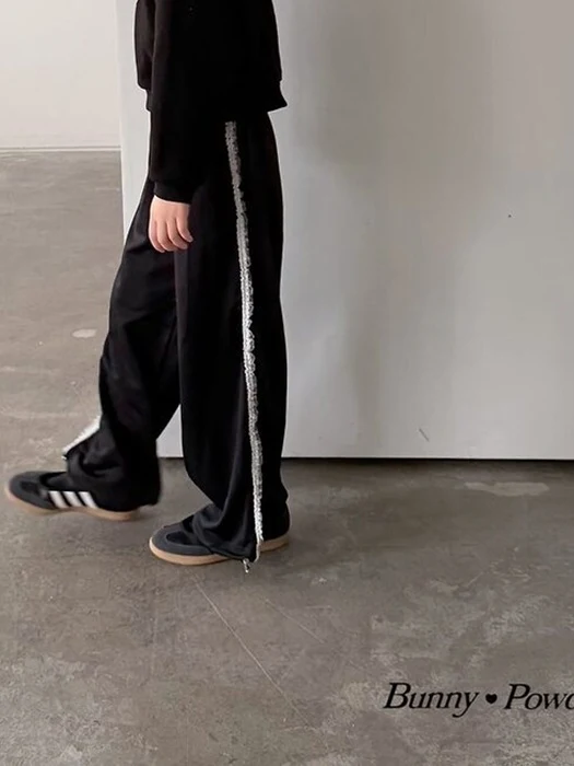 Lace Track Pants