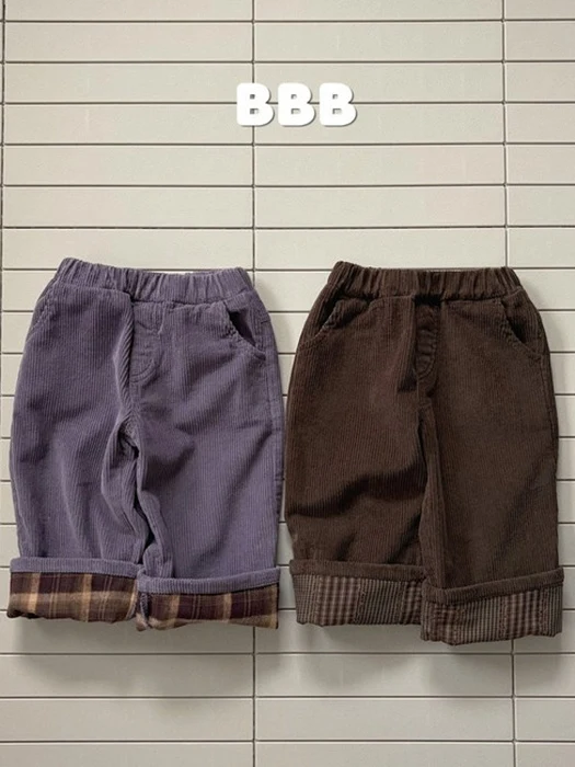 Corduroy Roll-up Pants