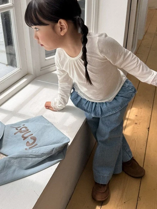 Frill Denim Pants