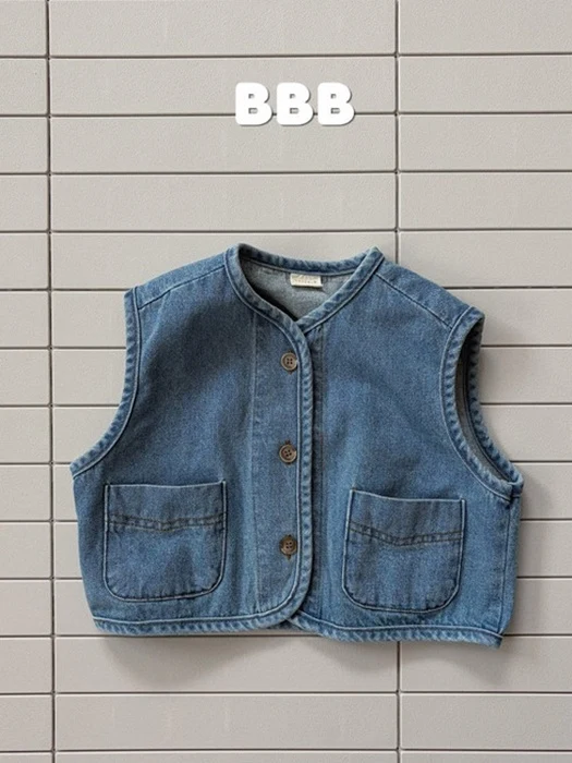 Loose Denim Vest