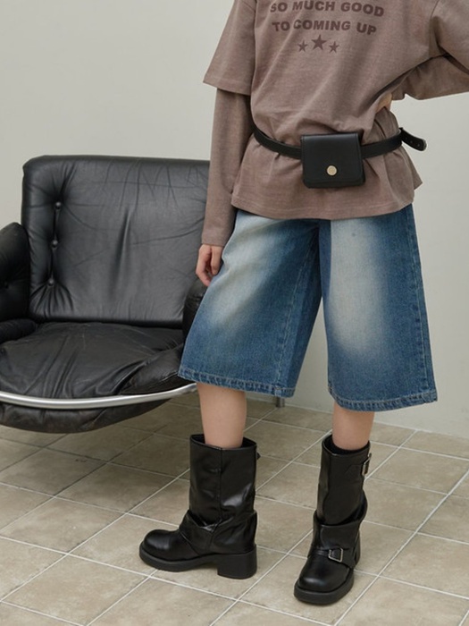 Denim Bermuda Pants
