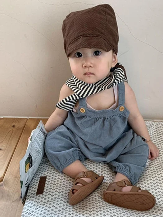 Bebe Butter Suspender Suit