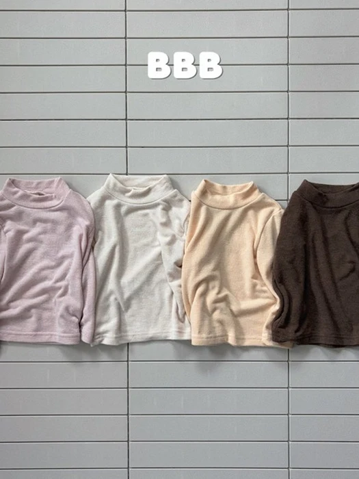 Solid Half Turtleneck Tee