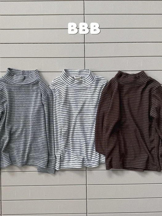 Stripe Half Turtleneck Tee