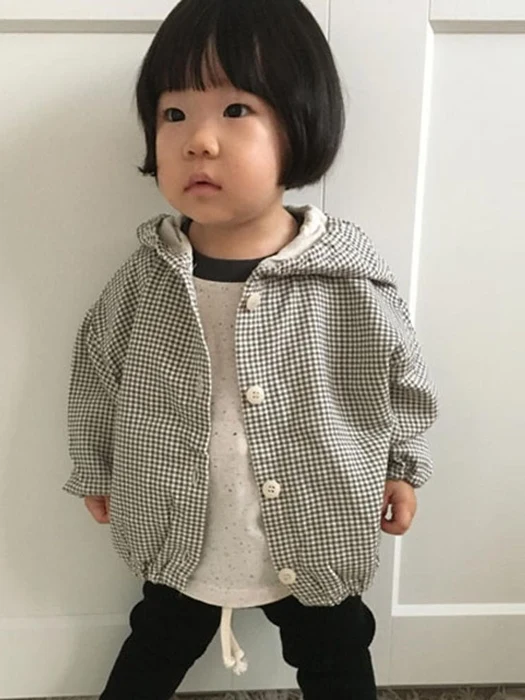 Bebe Check Hood Jumper