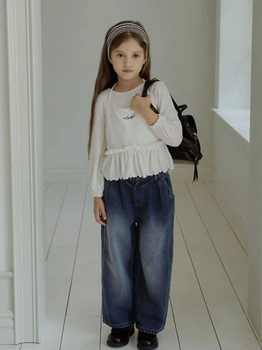 Pintuck Denim Pants
