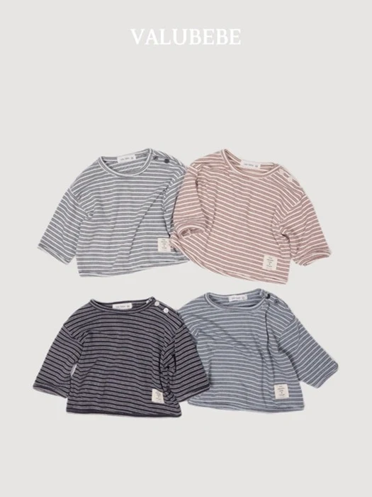 Stripe Button Tee