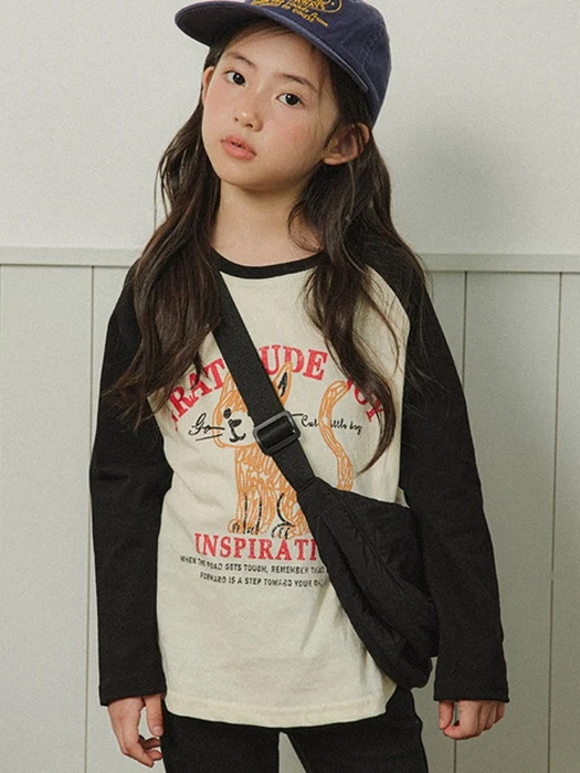 Kitten Raglan Colored Tee Kitten Raglan Colored Tee
