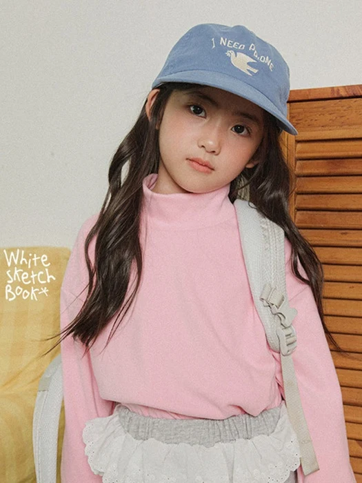 New Half Peach Turtleneck Tee