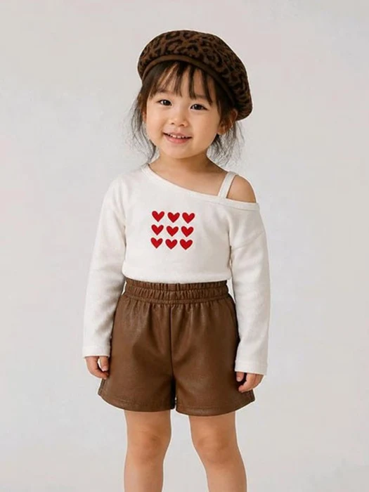 Heart Unbalance Shoulder Tee Heart Unbalance Shoulder Tee
