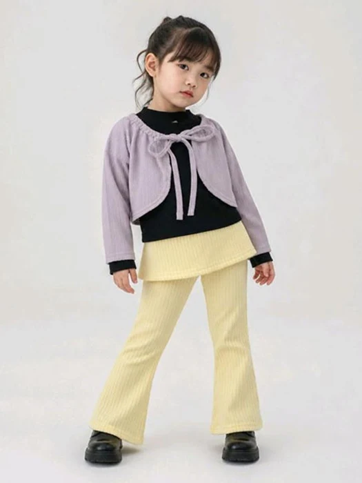 Skirt Rib Bootscut Pants