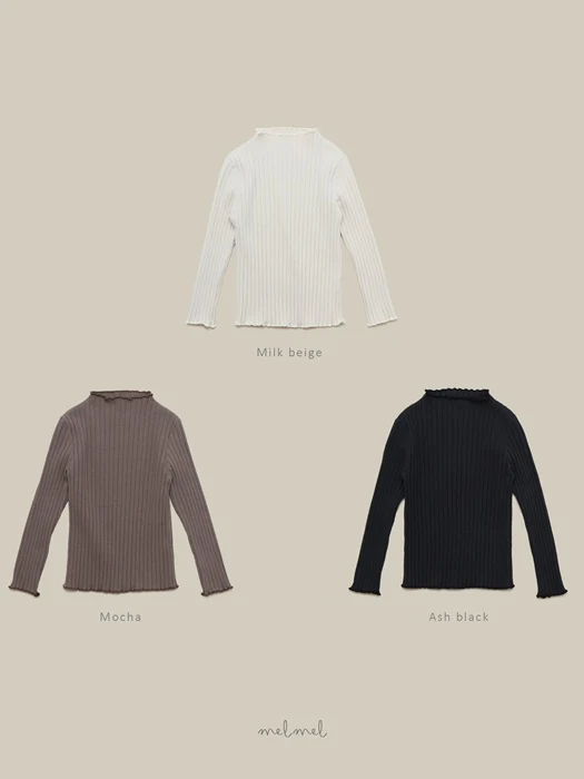 Mock Neck Rib Tee