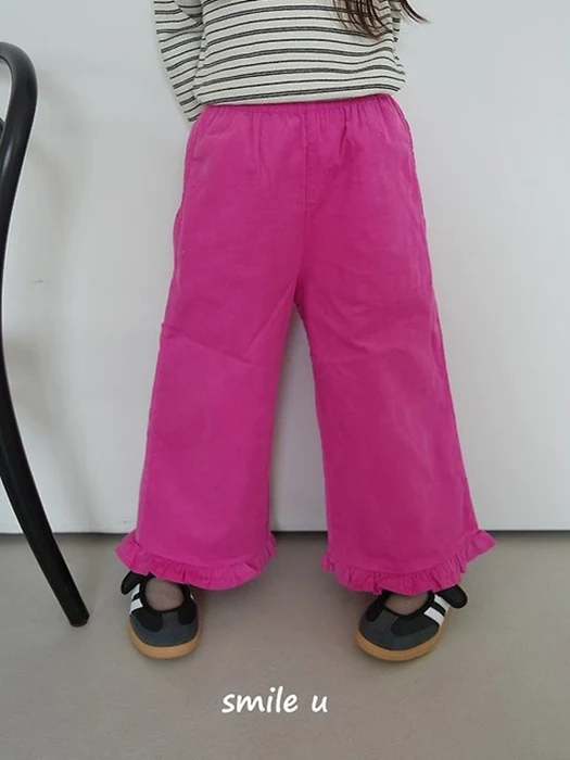 Corduroy Frill Pants