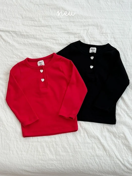 Heart Button Tee