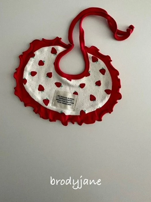 Eyelet Strawberry Bib