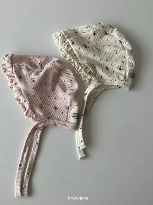 Flower Eyelet Frill Bonnet
