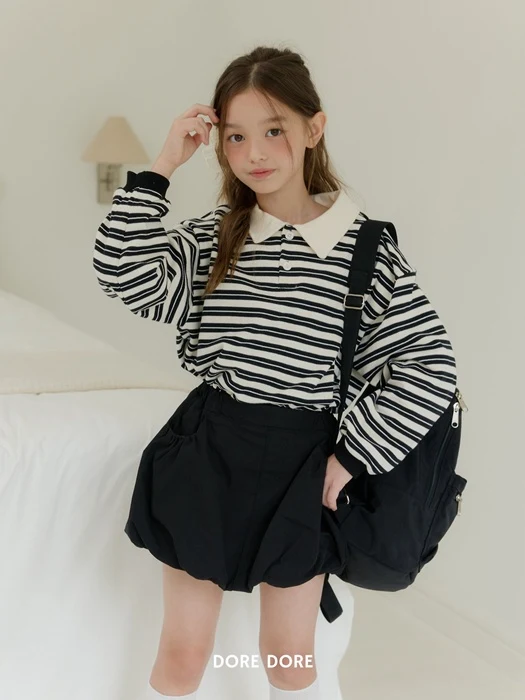 Little Stripe Collar Tee Little Stripe Collar Tee