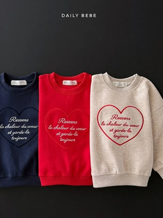Heart Embroidery Sweatshirt Heart Embroidery Sweatshirt