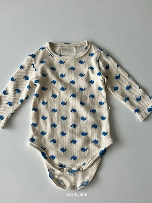 Blue Whale Long-Sleeve Romper Blue Whale Long-Sleeve Romper