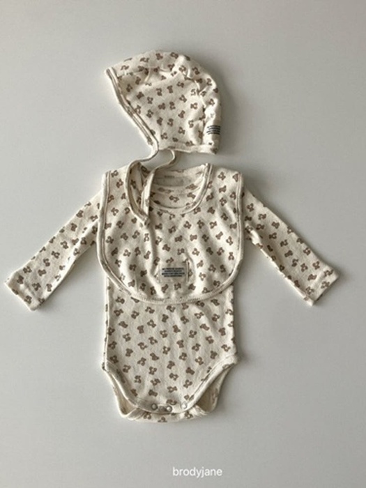 Jacquard Bear Long-Sleeve Romper Jacquard Bear Long-Sleeve Romper