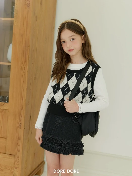 Argyle Crop Vest Argyle Crop Vest