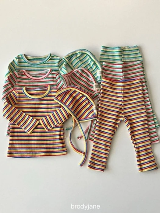 Multi-Stripe Set-up Loungewear Multi-Stripe Set-up Loungewear