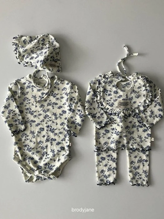 Flower Long-Sleeve Set-up Loungewear