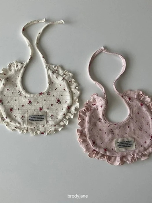 Flower Eyelet Frill Bib