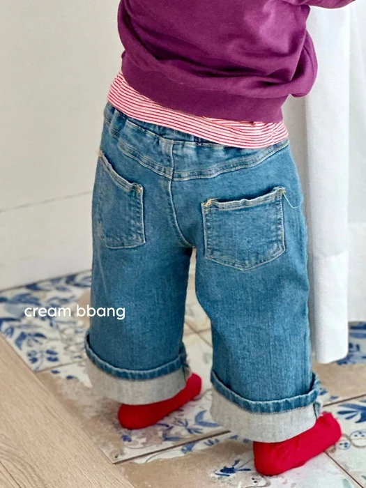 Wide Denim Straight Pants Wide Denim Straight Pants
