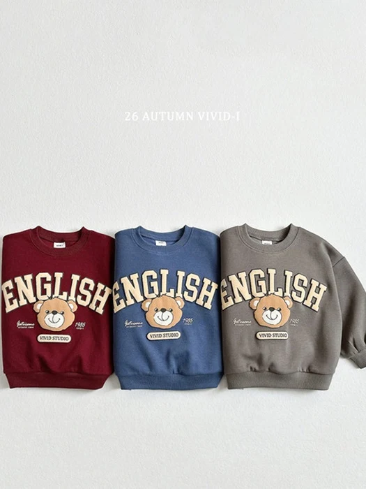 Embossed English Bear Sweatshirt