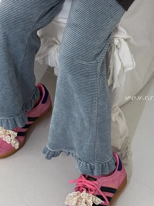Frill Stripe Pants