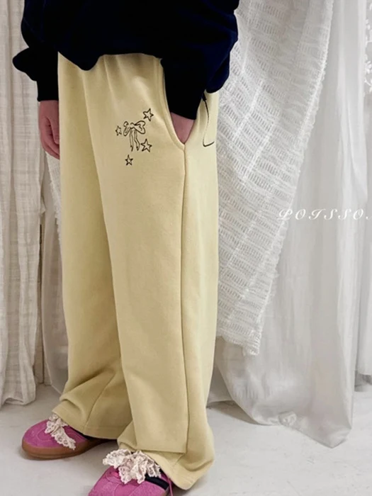 Ribbon Embroidery Pants
