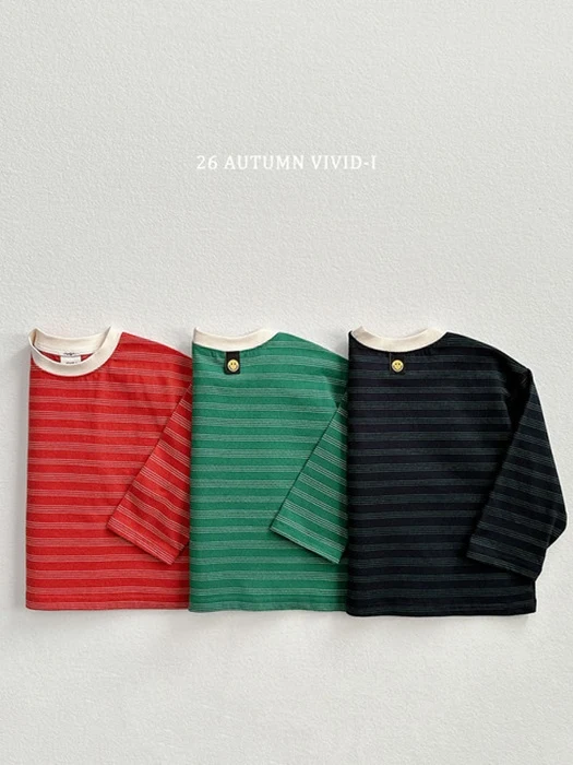 Stripe Smaile Label Tee Stripe Smaile Label Tee