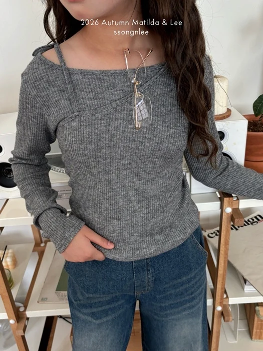 Hailey Asymmetric Ribbed Tee Hailey Asymmetric Ribbed Tee