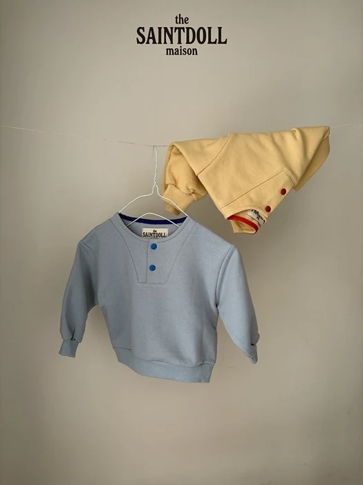Half Open Button Sweatshirt Half Open Button Sweatshirt