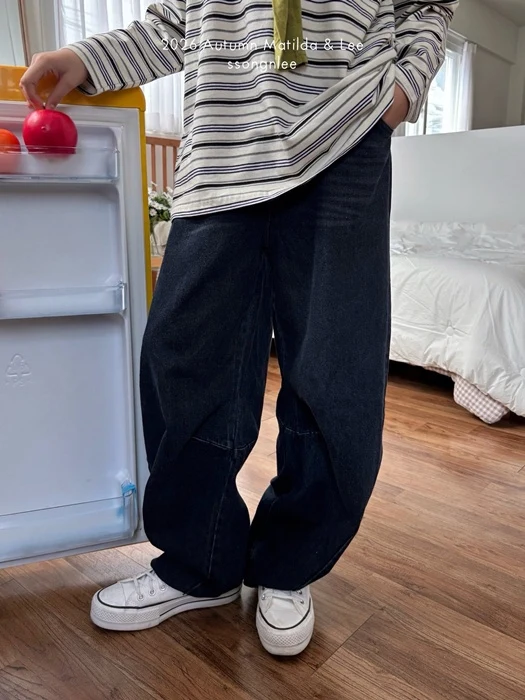Blue Black Denim Pants