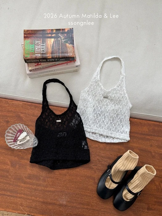 Lace Halter Tee Lace Halter Tee